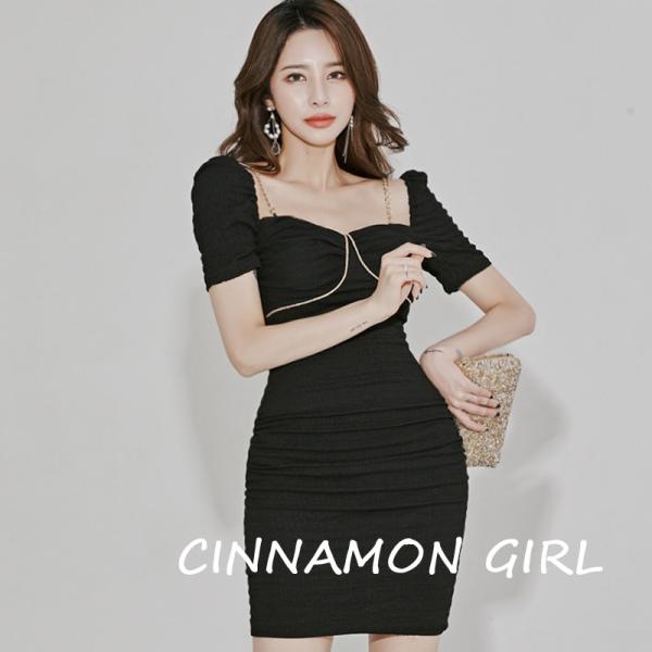 クーポン使える Premium 最高級 Luxury Th1xi Style 秋 新作 全1色 チェーンポイントミニワンピース ブラック S M L Chain Ylux Mja 21 海外通販 安い Jlt Polinema Org