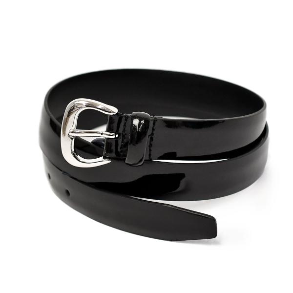 【FINAL SALE】【返品交換不可】Anderson's【アンダーソンズ】パテントレザーベルト 25mm A/0326 レザー ブラック