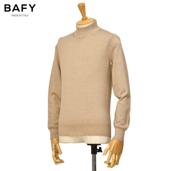 BAFY【バフィー】ハイゲージモックネックニット 14G 4361 41221 ウール ベージュ