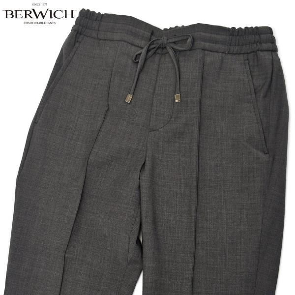 BERWICH【ベルウィッチ】アッカデュエ 永久クリースパンツ H DUE GT1442X DKGREY ウォッシャブルウールポリストレッチ ダークグレー