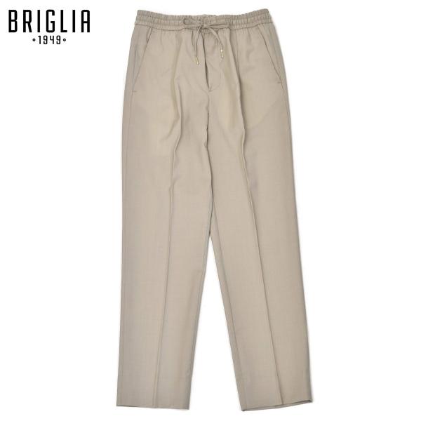 【FINAL SALE】【size40】BRIGLIA1949【ブリリア1949】ワンタックドローストリングパンツ WIMBLEDON 325108 0043 ウール グレージュ