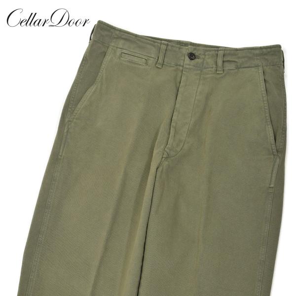 Cellar Door【セラードアー】ミリタリーチノパンツ JEAN 78 U.S.ARMY TROUSERS コットンストレッチ オリーブ