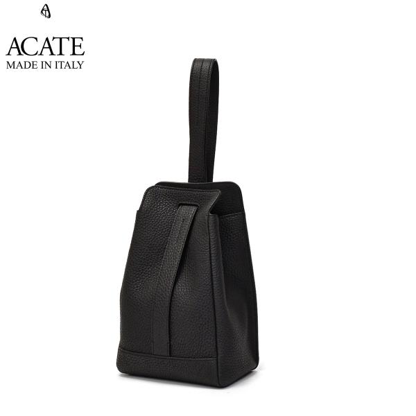 ACATE【アカーテ】2WAYクラッチバッグ NUOVO ナチュラルシュリンクレザーブラック