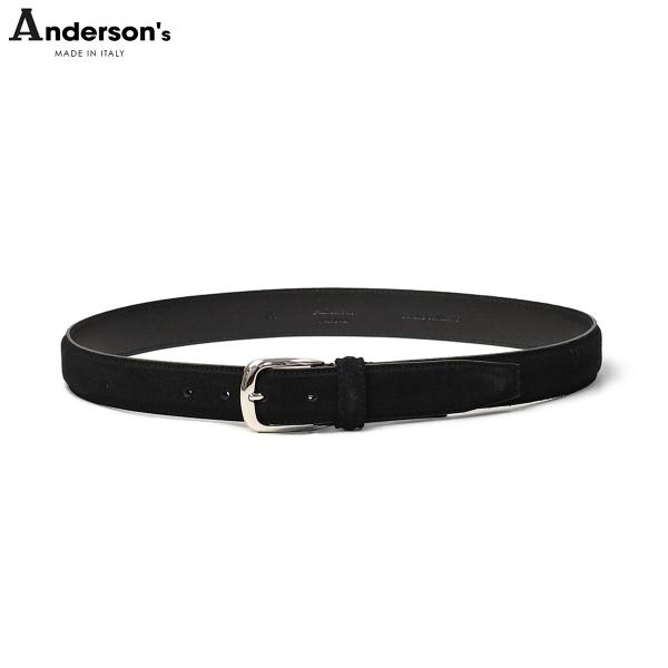 Anderson's【アンダーソンズ】ベルト A/0014 PL11 AF2534 N1 スエードレザー ブラック