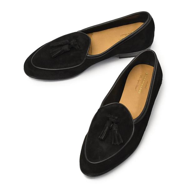 Baudoin&Lange【ボードゥイン&ランジ】Sagan Classic Tassel タッセルローファー アステリアスエード ブラック