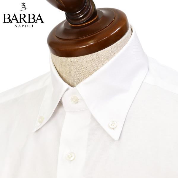 BARBA【バルバ】ボタンダウンシャツ BRK 47081 1 コットン オックスフォード ホワイト
