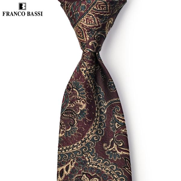 FRANCO BASSI【フランコバッシ】ネクタイ D362NL 5 シルク ペイズリー パープル