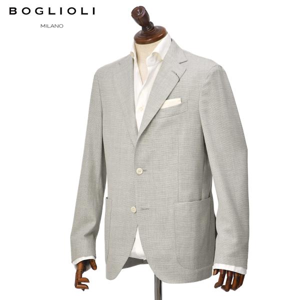 【FINAL SALE】BOGLIOLI【ボリオリ】シングルジャケット DOVER W2902E SA0534 810 ドーヴァー ヴァージンウール ホップサック ライトグレー