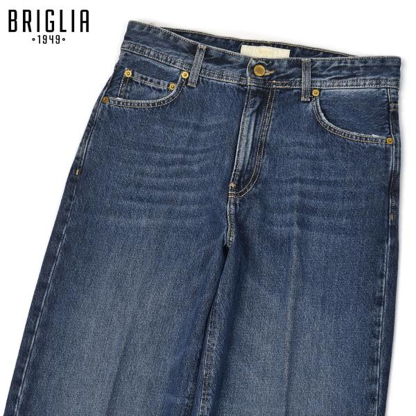 BRIGLIA1949【ブリリア1949】5ポケットバギーデニム DENNIS 40110 0681 コットン ストーンウォッシュ ブルー