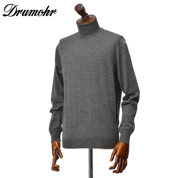 Drumohr【ドルモア】Modern タートルネックニット D0D104 670 メリノスーパーファインウール140's 30G ミディアムグレー