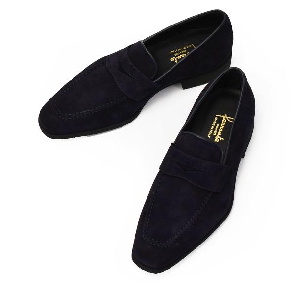 Ferrante【フェランテ】コインローファー ELEGANT CAMOSCIO NAVY スエード ネイビー