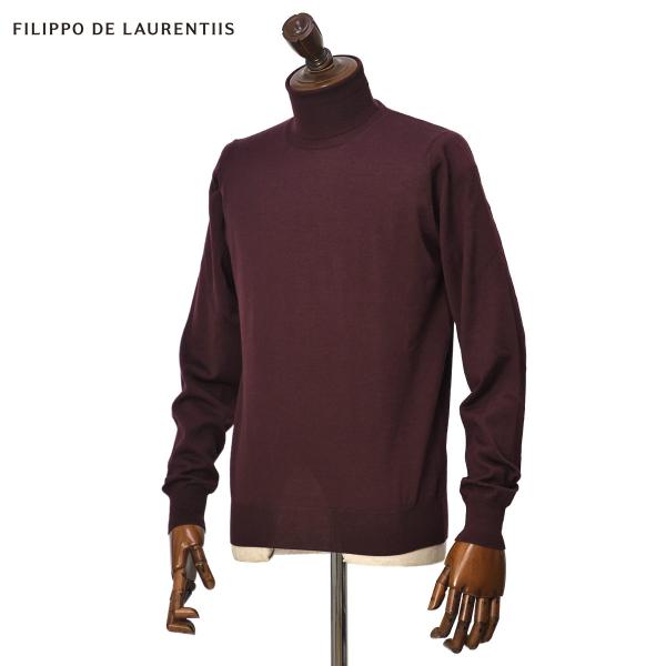FILIPPO DE LAURENTIIS【フィリッポ デ ローレンティス】タートルネックニット DV1ML20 RM16 371 16G ロイヤルメリノ ウール ボルドー