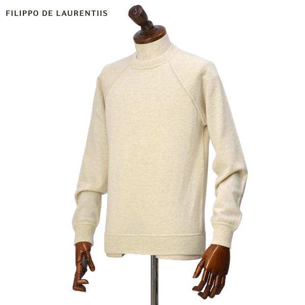 FILIPPO DE LAURENTIIS【フィリッポ デ ローレンティス】スウェットニット GC1MLR2A28 WC12R 30 12G ウール カシミヤ ベージュ