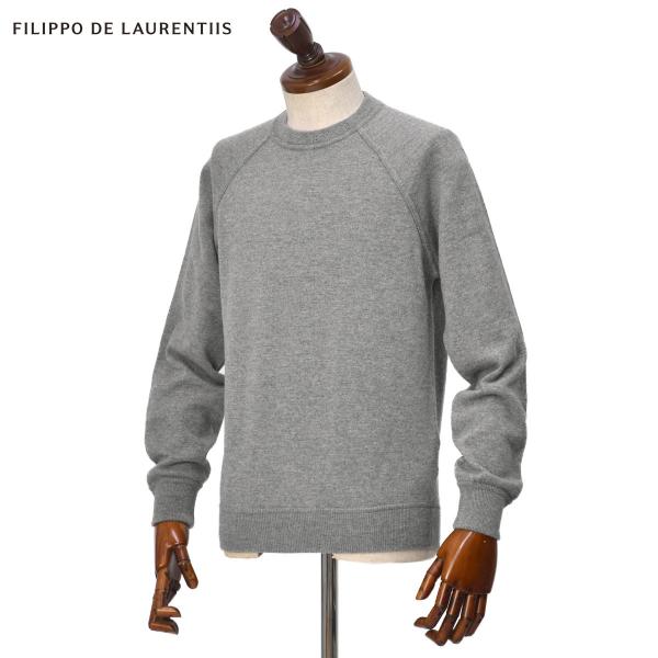 FILIPPO DE LAURENTIIS【フィリッポ デ ローレンティス】スウェットニット GC1MLR2A28 WC12R 929 12G ウール カシミヤ グレー