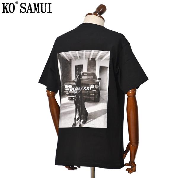 【FINAL SALE】KO SAMUI【コ サムイ】半袖クルーネックバックプリントTシャツ KMTO S804 BERLIN コットン ブラック