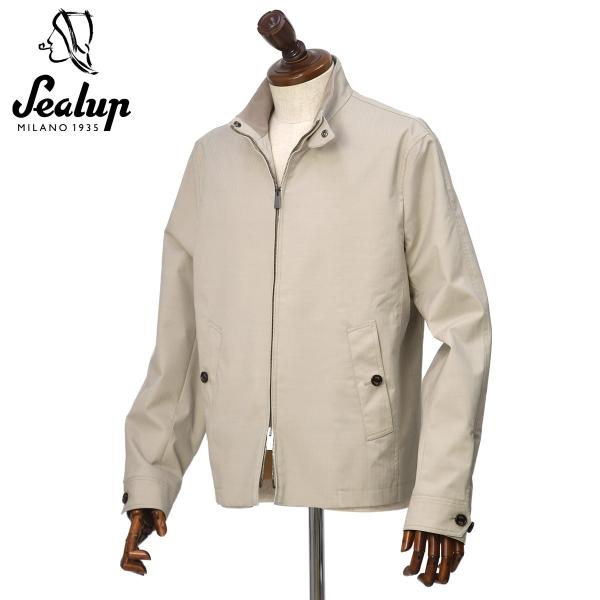 SEALUP【シーラップ】スタンドカラーブルゾン 70220 Diogene 96396 18 Lolo Piana コットン ヴァージンウール ヘリンボーン ベージュ