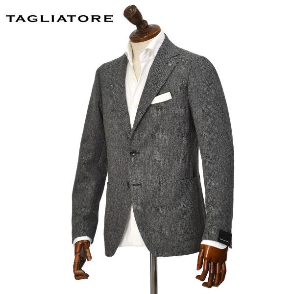TAGLIATORE【タリアトーレ】シングルジャケット 1SMC22K MONTECARLO 610017 N3254 ヴァージンウール カシミヤ ヘリンボーン グレー