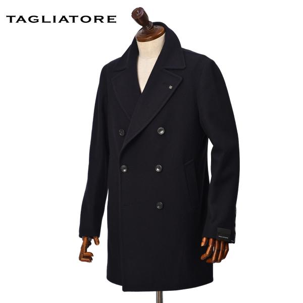 TAGLIATORE【タリアトーレ】ピーコート STEPHAN 770065 B3521 ウール ナイロン カシミヤ ネイビー