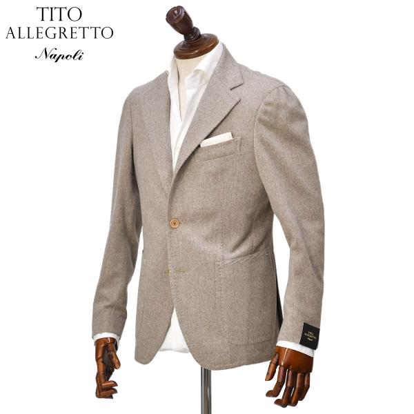 TITO ALLEGRETTO【ティト アレグレット】シングルジャケット 304 TA-05-243-021 67H43-01-GR アンゴラ ヘリンボーン ベージュ