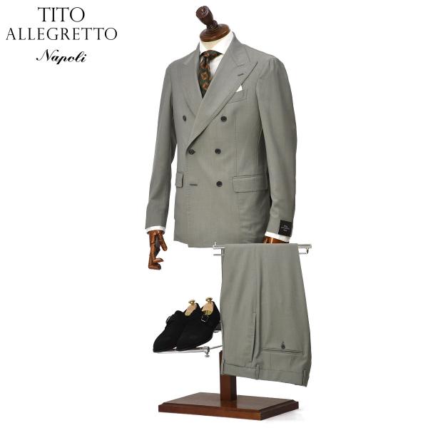 【FINAL SALE】TITO ALLEGRETTO【ティト アレグレット】ダブルスーツ 301D 80I04-01-AU ヴァージンウール アイスグリーン