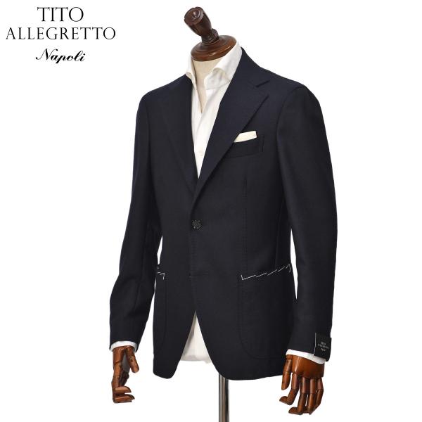 TITO ALLEGRETTO【ティト アレグレット】シングルジャケット 304D TA-05-253-004 ヴァージンウール ホップサック ネイビー