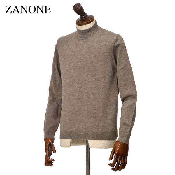 ZANONE【ザノーネ】モックネックニット 810138 ZR274 Z2873 ウール 12G グレージュ