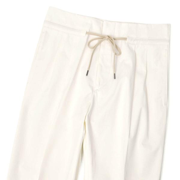 【50%OFF】【size30,31,32,33,34】BE’ABLE【ビーエイブル】2プリーツ ドローコードパンツ コットン ポリウレタン ホワイト 【50%OFF】【size30,31,32,33,34】BE’ABLE【ビーエイブル】2プリーツ ドローコードパンツ コットン ポリウレタン ホワイト