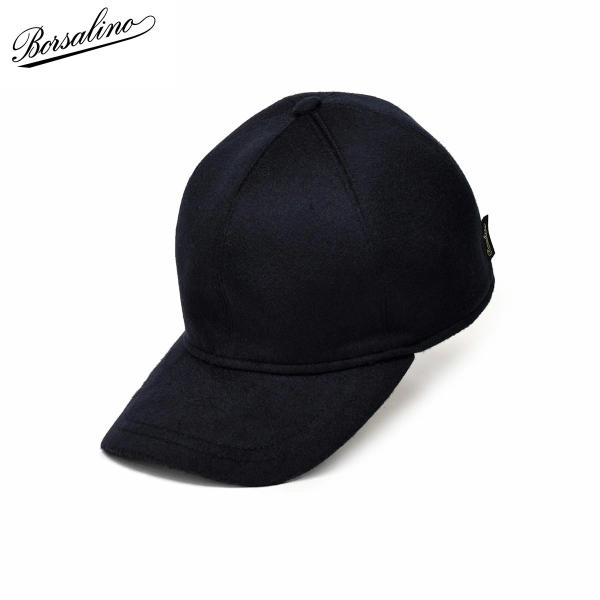 Borsalino【ボルサリーノ】カシミヤベースボールキャップ B95174 882B カシミヤ ネイビー