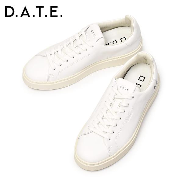 D.A.T.E.【デイト】スニーカー LEVANTE CALF WHITE スムースレザー ホワイト