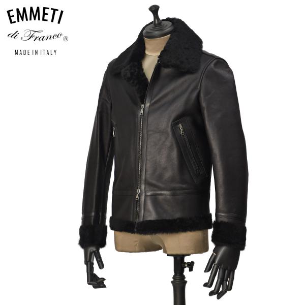 EMMETI【エンメティ】B-3型ムートンブルゾン ORWELL SP MOUTON MO24 NERO ムートン ブラック