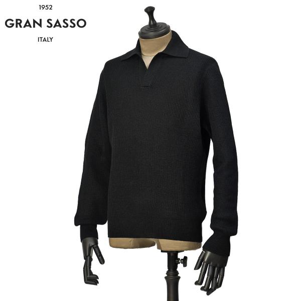 極美品 GRAN SASSO 25SS リネンコットン スキッパー ニット ポロ Gran Sasso（グランサッソ） GRAN SASSO【グランサッソ】スキッパー