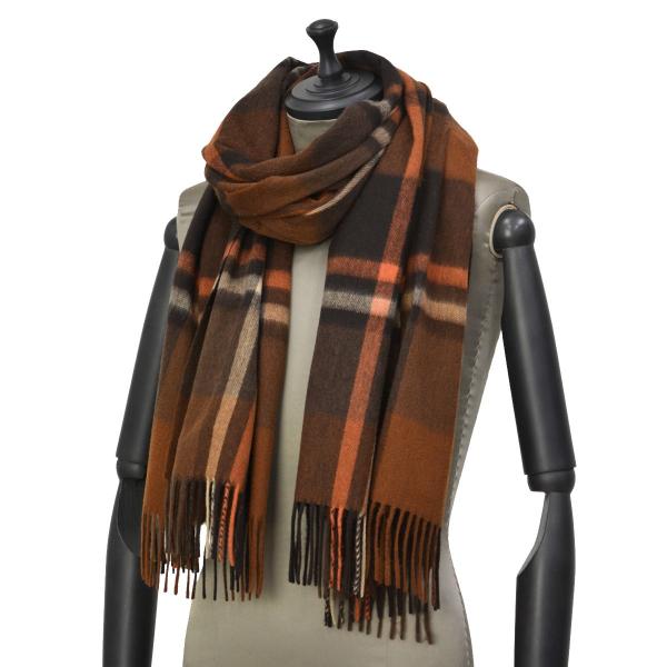 Joshua Ellis ジョシュア エリス 大判マフラー Cpg カシミア タータンチェック ブラウン オレンジ Joshua0017bror Cinque Un Altro 通販 Yahoo ショッピング