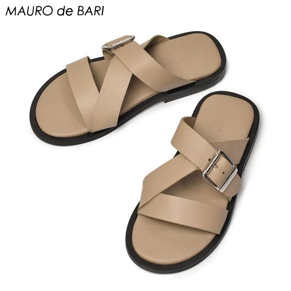 MAURO de BARI【マウロ・デ・バーリ】サンダル 25021 TAUPE ナッパレザー クロスストラップ トープ