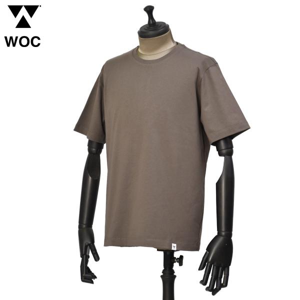 【FINAL SALE】WOC【ワールドオブカラーズ】クルーネックTシャツ TS064JE TOLEDO T SHIRT MORO コットン ブラウン