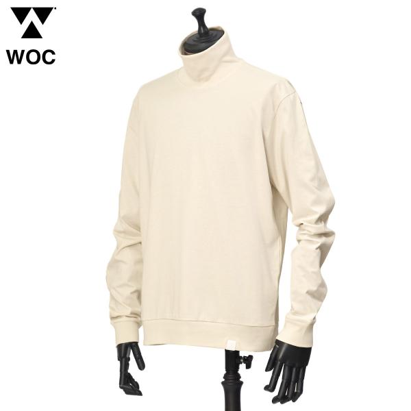 WOC【ワールドオブカラーズ】ハイネックカットソー 126TS220JE STAFFORD T SHIRT AVORIO コットン アイボリー