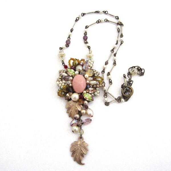 ビーズアクセサリーデザイナーmici フラワーモチーフネックレスブーケピンク マットゴールド Buyee Buyee Japanese Proxy Service Buy From Japan Bot Online