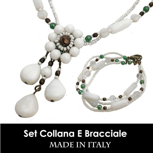 イタリア製ネックレス＆ブレスレット ビーズアクセサリーのお洒落な