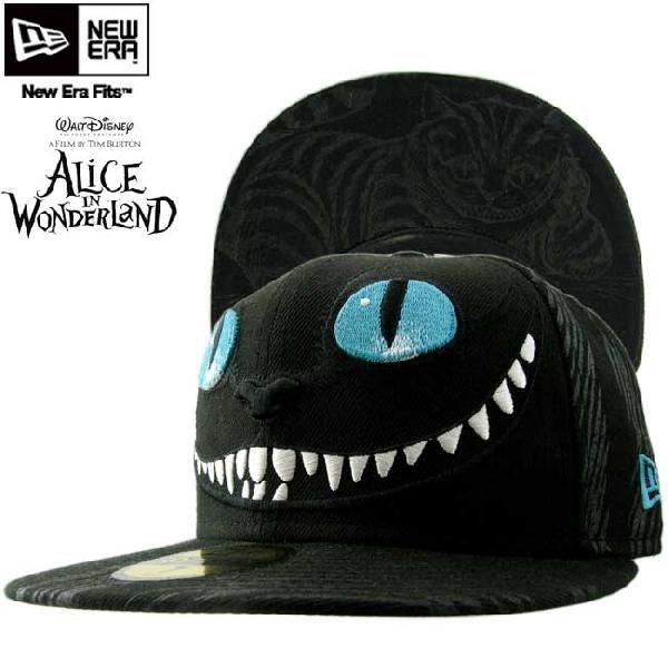 アリス イン ワンダーランド×ニューエラ キャップ アンダーバイザー チェシャ猫 ブラック Alice in Wonderland×New Era  Chesire Cat Black