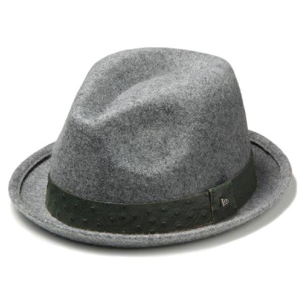 イーケーバイニューエラ ハット シリーズ81 ザ フェドーラ ウール リアルレザーバンド グレー EK by New Era Hat Series 81 The Fedora Wool Real Leather Band