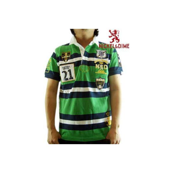 �ySALE�zNICKEL��DIME S/S Polo Shirt POLO PIQUET RIGATO M C  Green �j�b�P�����_�C�� S/S �|���V���c �|�� �s�P ���K�[�g M C,�O���[��