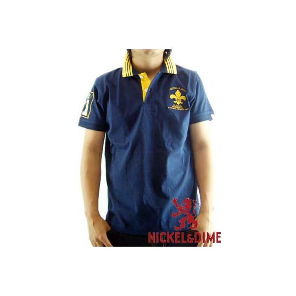 �ySALE�zNICKEL��DIME S/S Polo Shirt POLO M C JERSEY LOGO Navy S/S �|���V���c �|�� M C �W���[�W�[ ���S �l�C�r�[