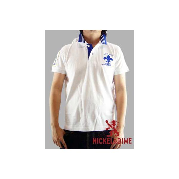 �ySALE�zNICKEL��DIME S/S Polo Shirt POLO M C JERSEY LOGO White S/S �|���V���c �|�� M C �W���[�W�[ ���S �z���C�g