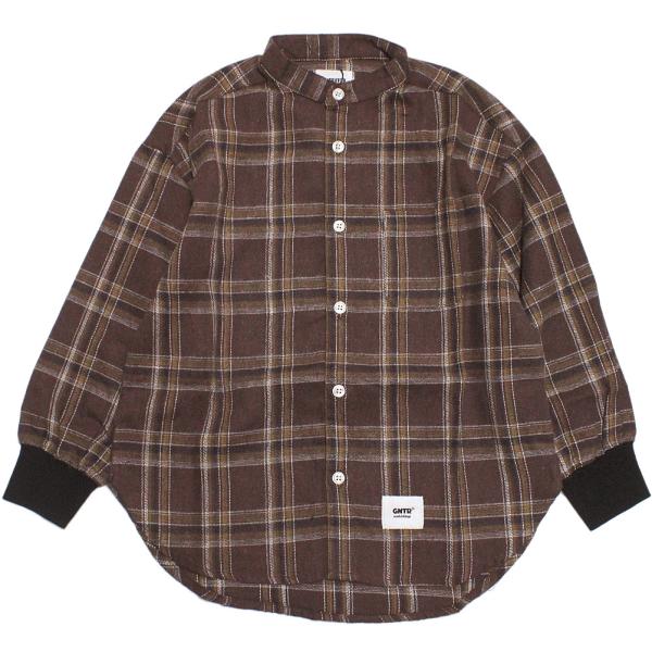 GENERATOR ジェネレーター“ジェネレーター”のバンドカラーシャツ温かみのあるネルチェック生地のシャツ。コーデのアクセントにぴったりの1枚。1枚でもレイヤードアイテムとしても重宝します。袖口はブラックのリブ仕様なので、汚れも目立ちませ...