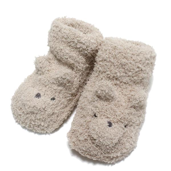 mocmof モクモフ“モクモフ”のマシュマロニット アニマル ソックスマシュマロのようなふんわり優しい肌触りのソックスです。立体感のある動物デザインがとってもキュート足裏には滑り止め付きで、立っちの時も安心◎ベビーカーなどでの移動の時、さ...