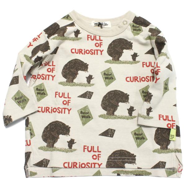make your day メイクユアデイ“メイクユアデイ”のくまの親子Tシャツ(baby)優しいタッチで描かれたクマのイラストの総柄デザイン。首元はスナップボタン開きで着脱もラクチン。肌なじみのいいコットン天竺を採用しました。キッズサイズ...