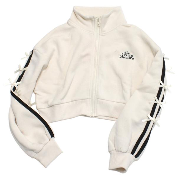 RiCO SUCRE リコシュクレ“リコシュクレ”のリボンショートジャケット裏起毛素材で暖かな素材感を採用。ショート丈ですっきりとしたデザインに。袖のリボンがアクセントに。羽織りアイテムで1着は持っていたいアイテムです関連キーワード:子供服...