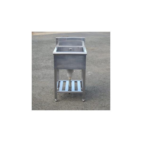 業務用 ステンレス 1槽 シンク W50 D60 H80(+15)cm 厨房 槽内寸W42D48深24.5cm