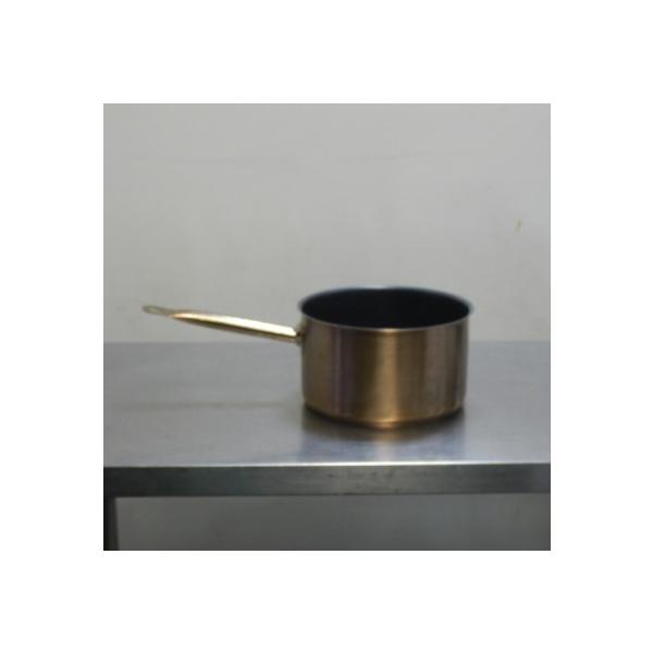 3 EBM 18-8 プロシェフ IH対応 深型 片手鍋(蓋無) 22cm テフロン 柄21cm 深125mm 4.7L 1.4kg 厚0.7mm