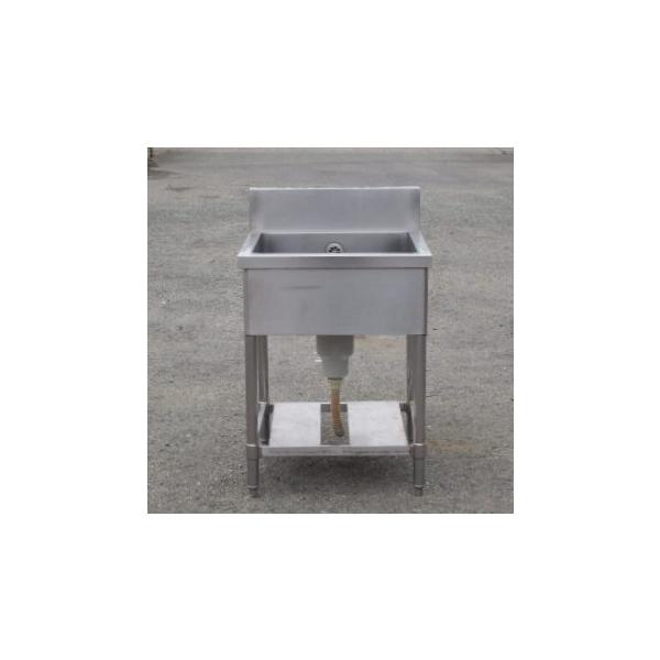 業務用 ステンレス 1槽 シンク W60 D60 H80(+15)cm  厨房 槽内寸W52D47深25cm すのこさび