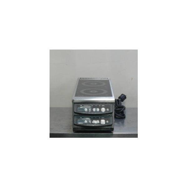 2015年製 ホシザキ HIH-11RE 業務用 たて 2口 IH コンロ 1.5kw×2 単相200V 縦 卓上 W230D600H200ｍm 電磁調理器